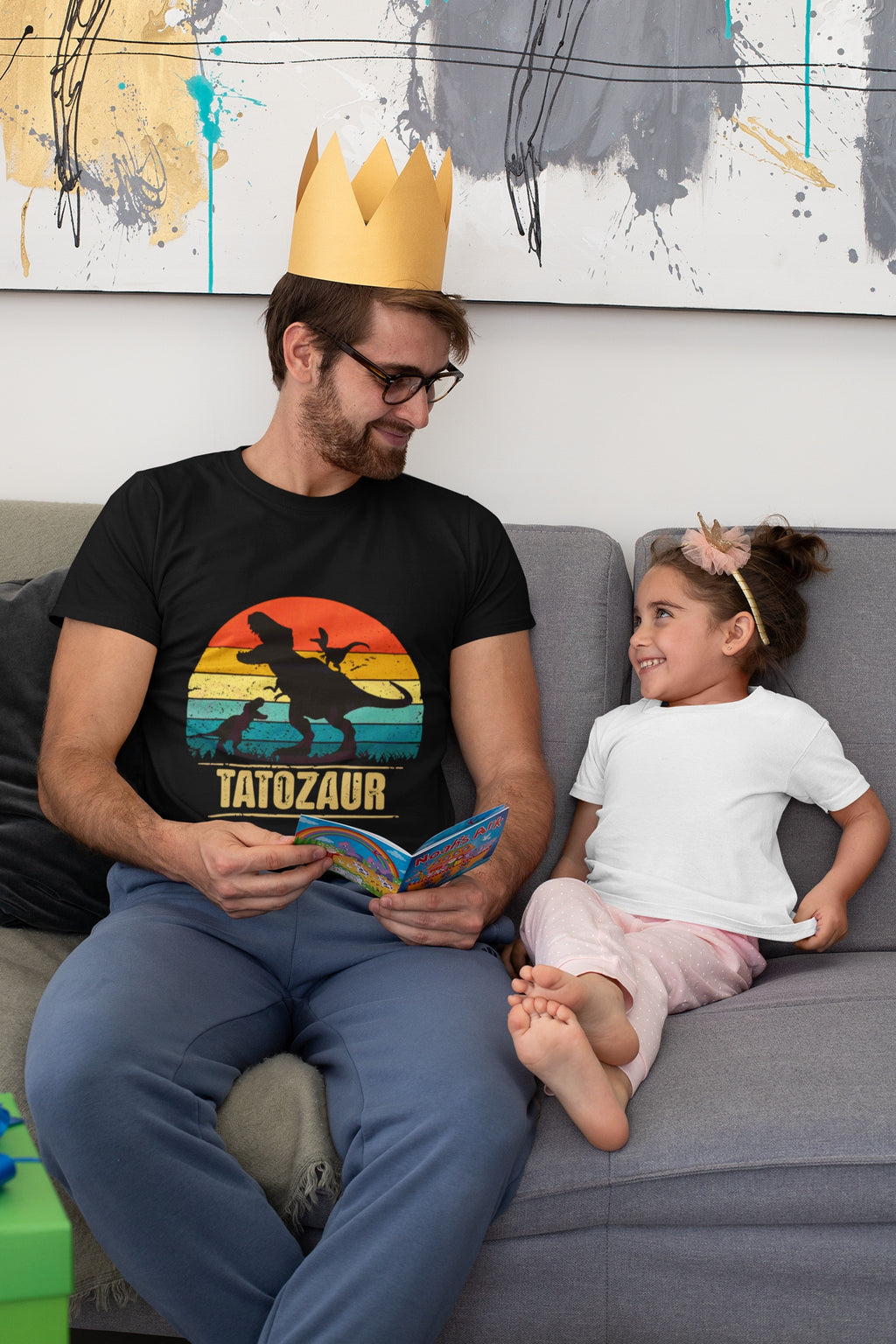 Koszulka dla taty „Tatozaur”