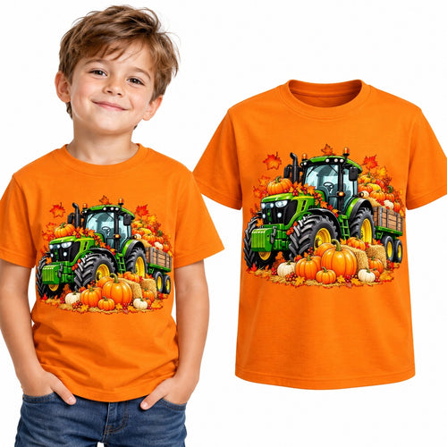 KOSZULKA DZIEŃ DYNI TRAKTOR JESIEŃ HALLOWEEN - zdjęcie 1