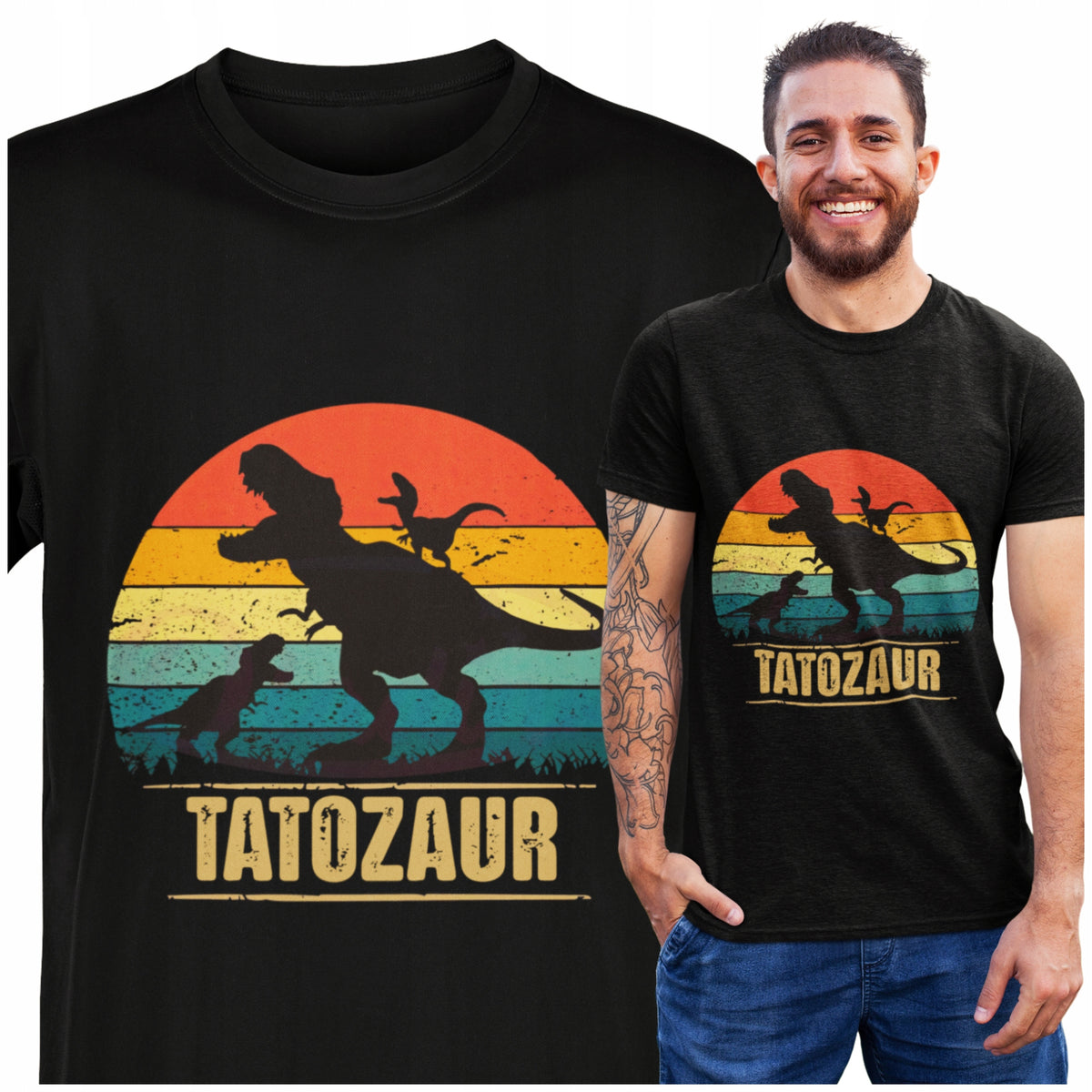Koszulka dla taty „Tatozaur”