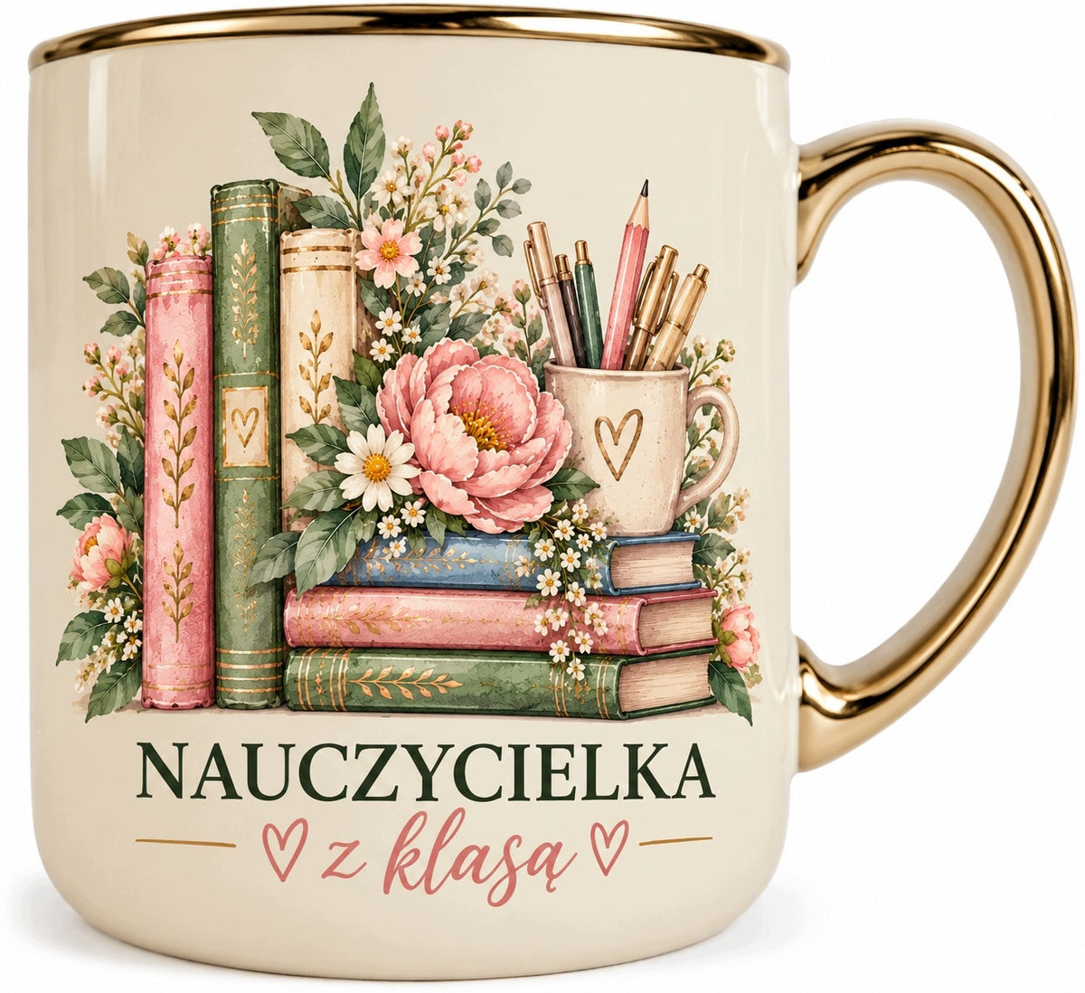 Zestaw dla nauczycielki: kubek + torba – „Nauczycielka z klasą”