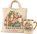 Zestaw dla nauczycielki: kubek + torba – „Nauczycielka z klasą”